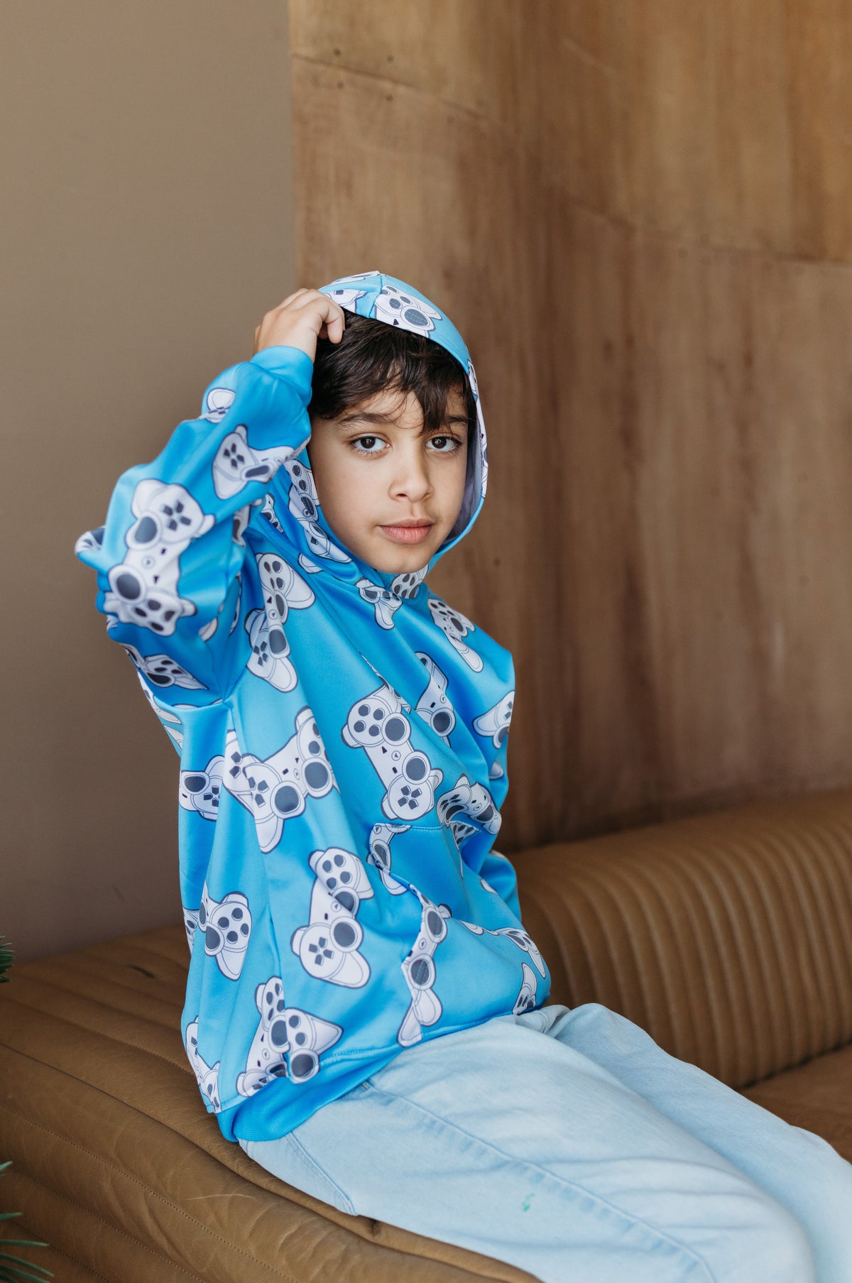Player One Hoodie Blue - Gaming Hoodie for Boys