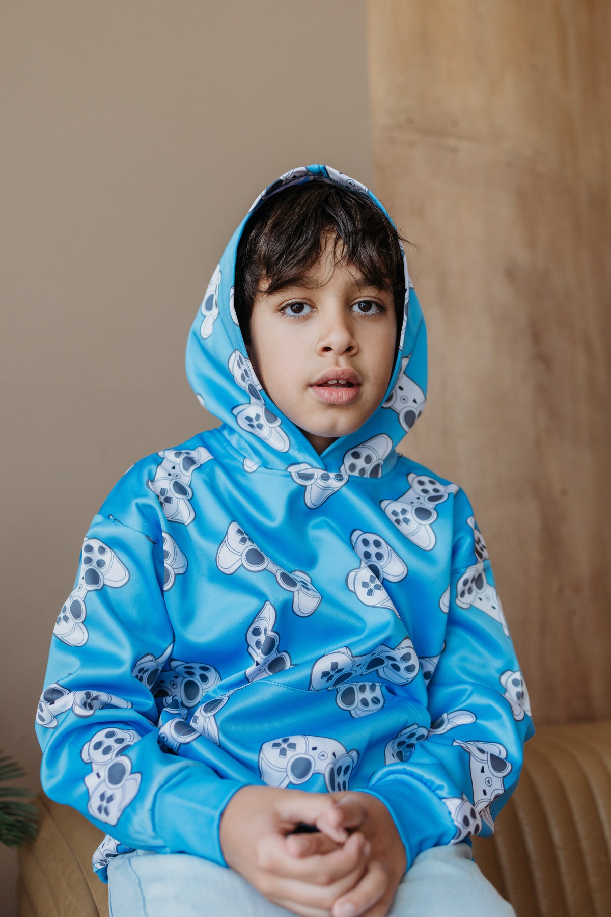 Player One Hoodie Blue - Gaming Hoodie for Boys