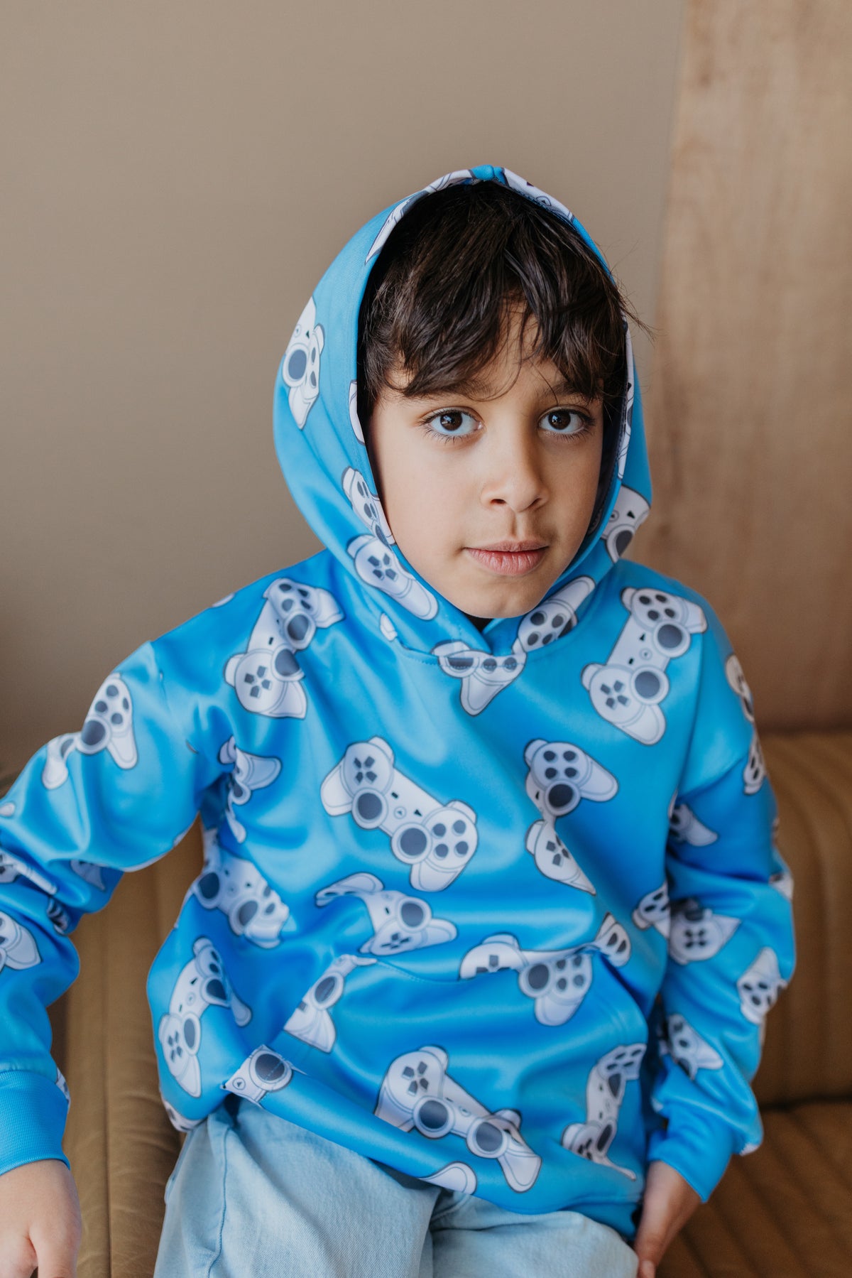 Player One Hoodie Blue - Gaming Hoodie for Boys