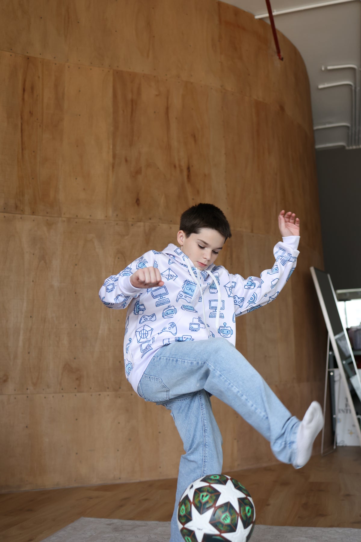 Tech Flow Zip Hoodie Blue – Tech Hoodie for Boys