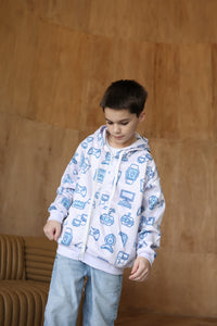 Tech Flow Zip Hoodie Blue – Tech Hoodie for Boys