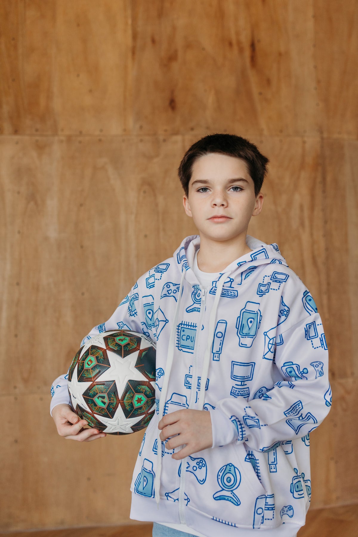 Tech Flow Zip Hoodie Blue – Tech Hoodie for Boys