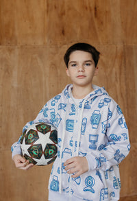 Tech Flow Zip Hoodie Blue – Tech Hoodie for Boys