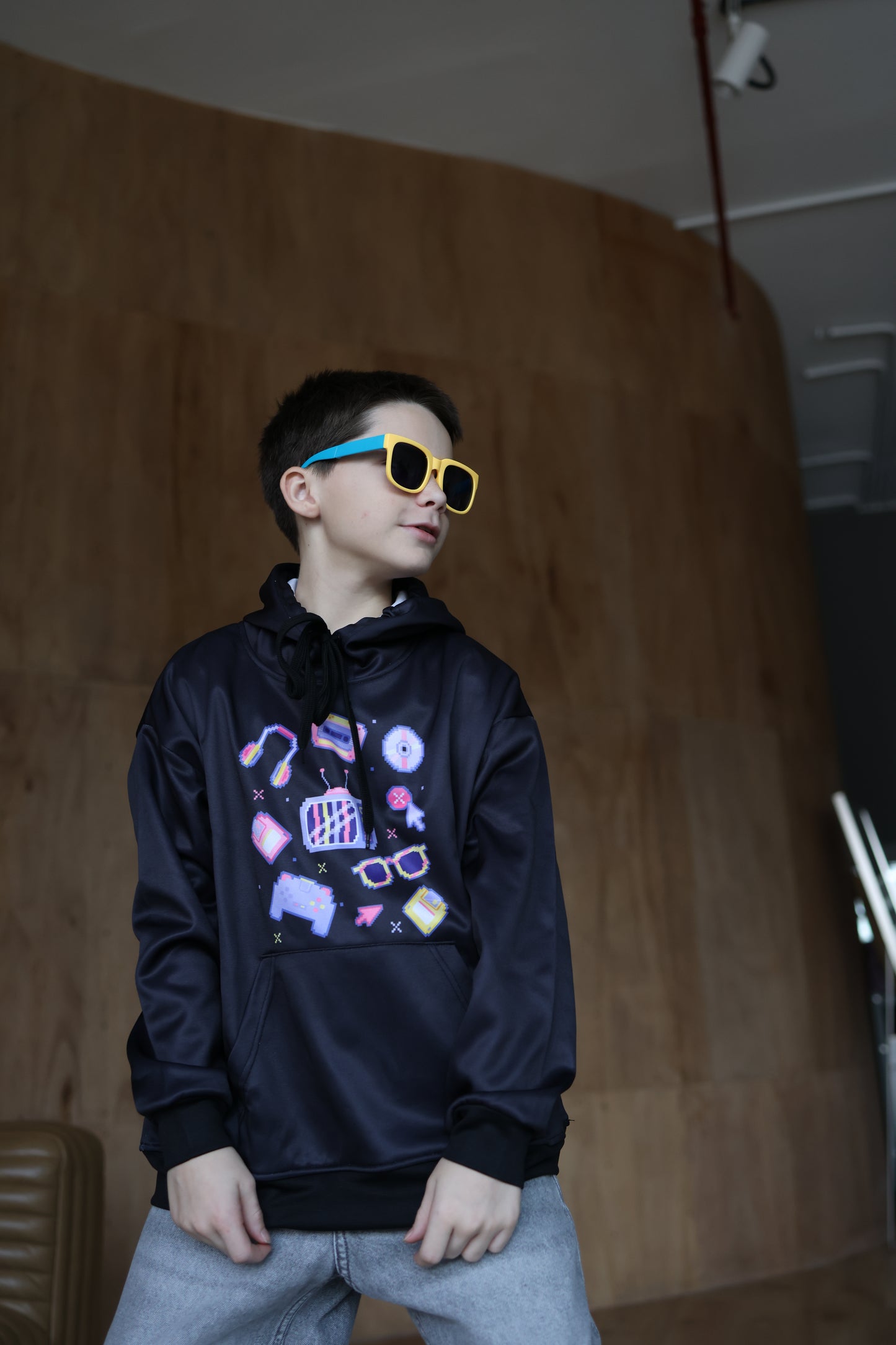 Pixel Pulse Hoodie – Retro Gaming Hoodie for Boys