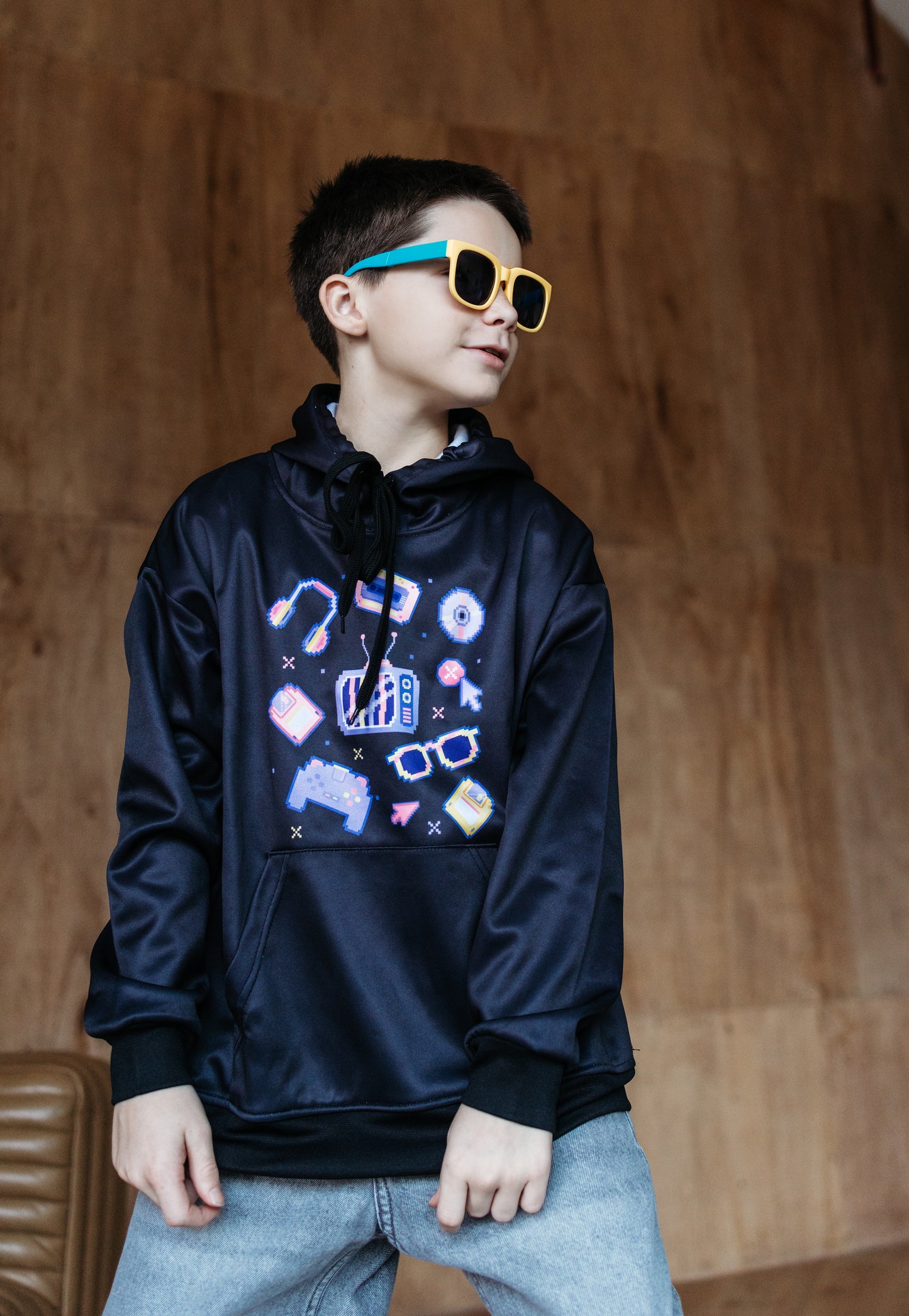 Pixel Pulse Hoodie – Retro Gaming Hoodie for Boys