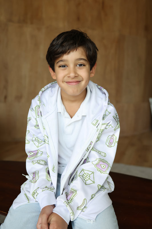 Tech Flow Zip Hoodie Multicolor – Tech Hoodie for Boys
