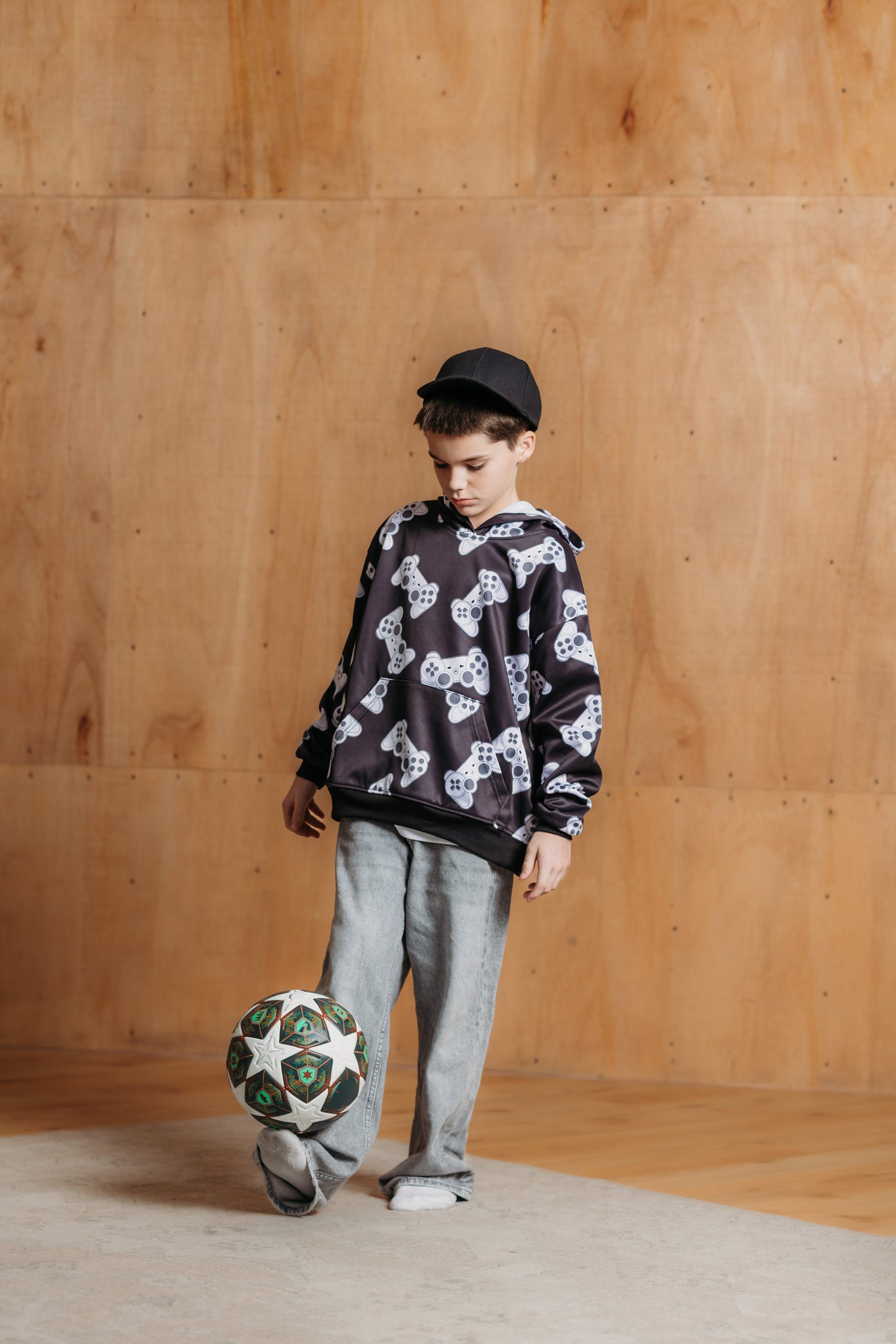 Player One Hoodie Black - Gaming Hoodie for Boys