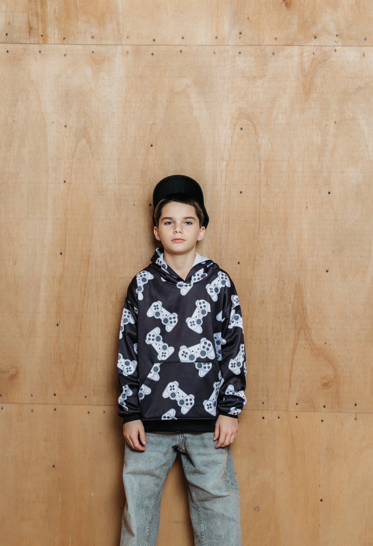 Player One Hoodie Black - Gaming Hoodie for Boys